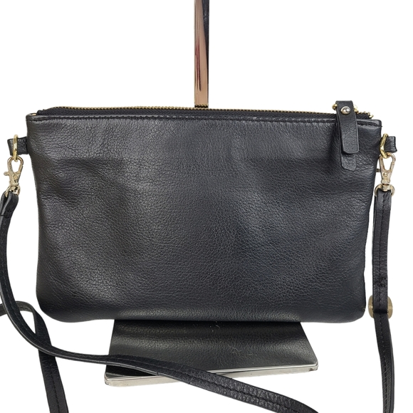 Emma Fox black & white color block small pebbled leather convertible crossbody - Picture 4 of 15